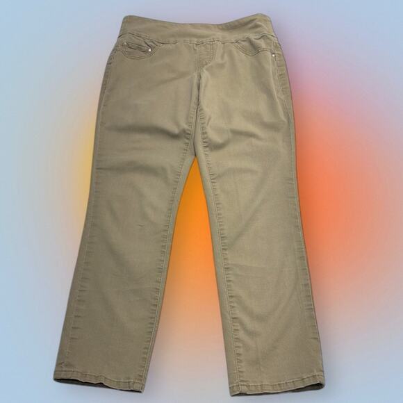 JAG JEANS Women’s 8 HIGH RISE SLIM ANKLE Khaki Pants - Picture 2 of 4